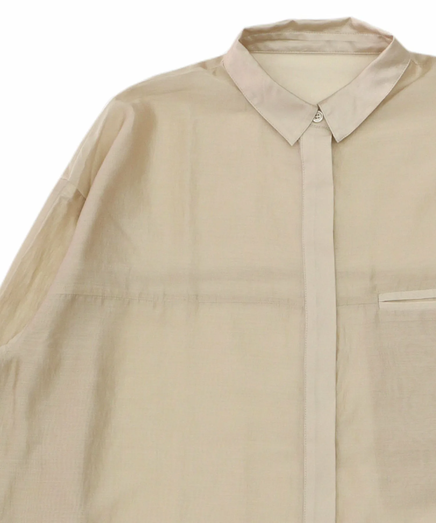 картинка Прозрачная рубашка оверсайз Select Moca, Beige-01 от магазина Одежда+