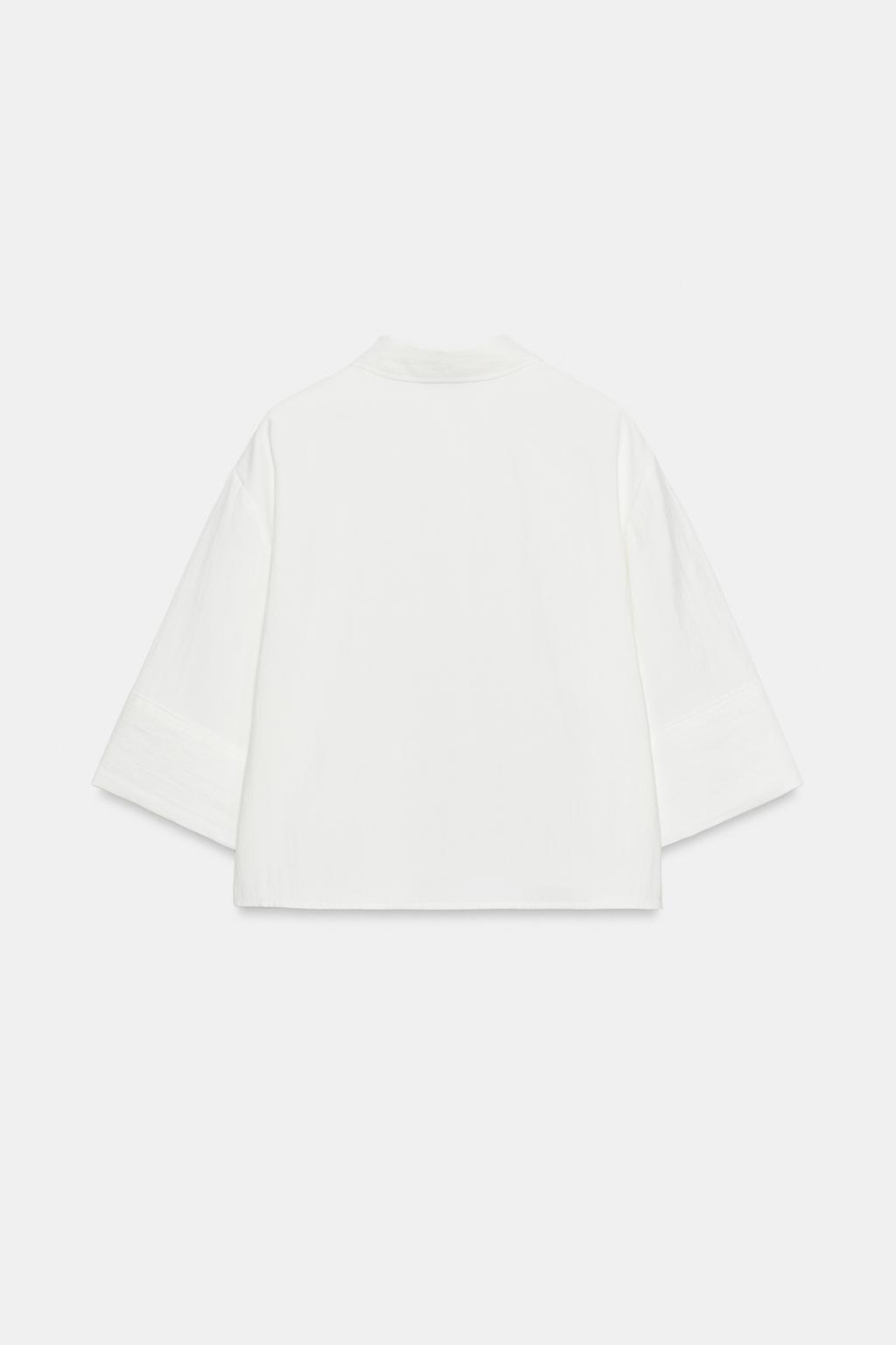 картинка Рубашка Zara Short With Wide Sleeves, белый от магазина Одежда+