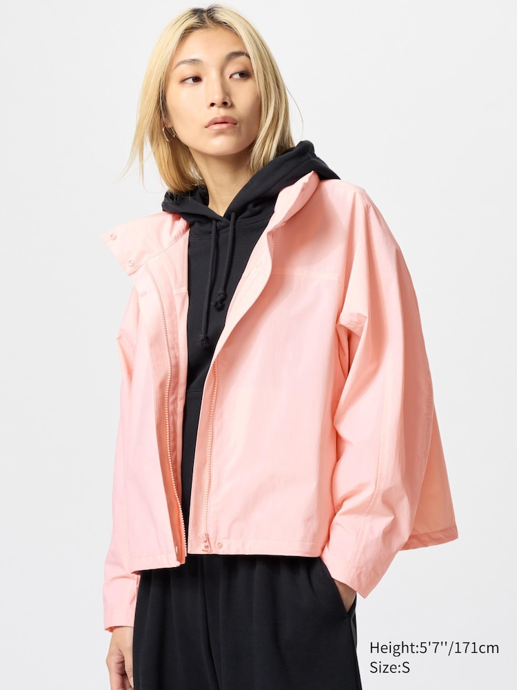 картинка Ветровка женская Uniqlo воротник-стойка, 11 розовый от магазина Одежда+