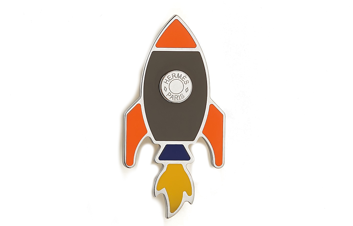 картинка HERMES Брошь Space H мужская silver от магазина Одежда+