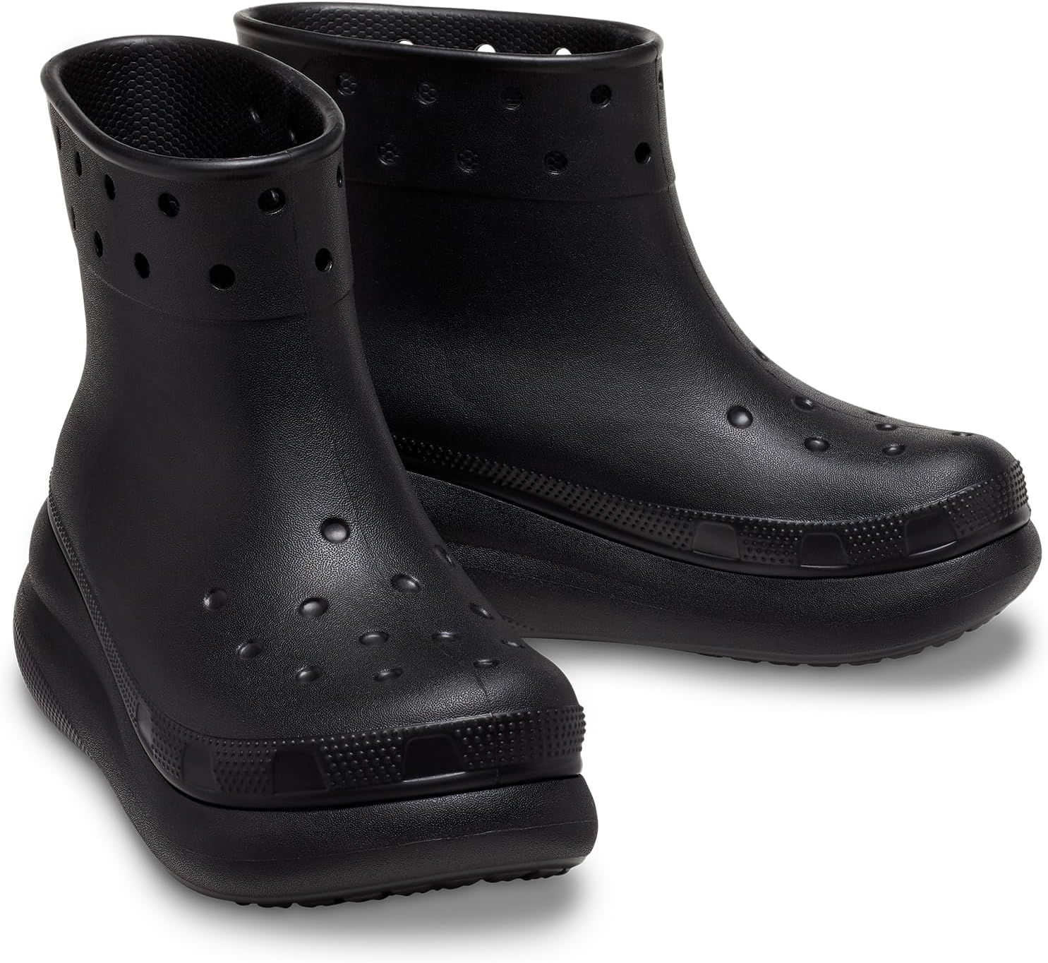 картинка Унисекс резиновые сапоги Crocs Crush на платформе, черные от магазина Одежда+