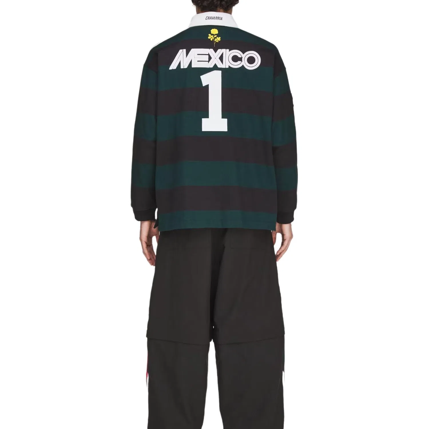 картинка Поло Adidas Originals X Willy Chavarria LS Rugby, зеленый от магазина Одежда+