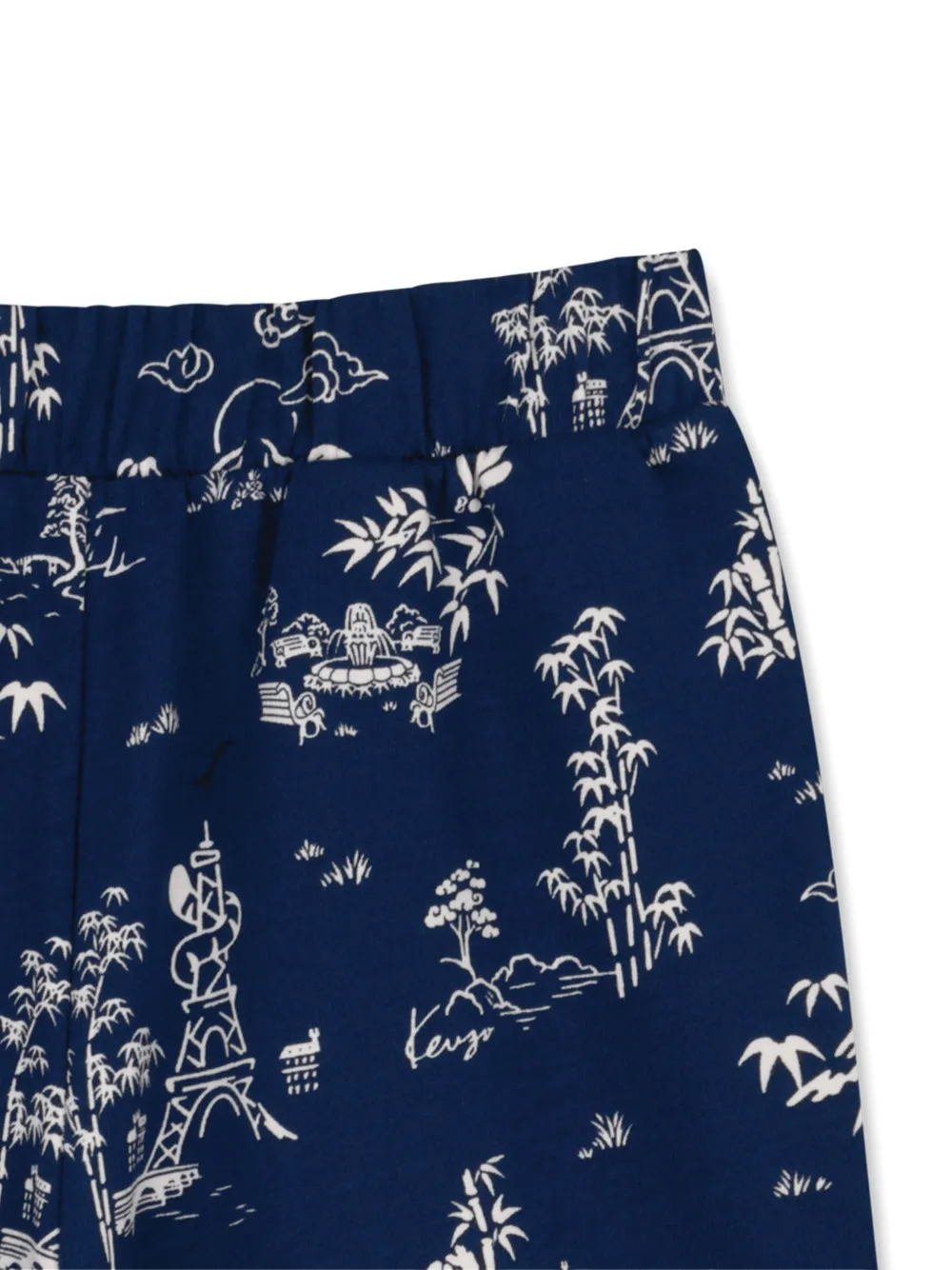 картинка Шорты-бермуды с принтом Kenzo Kids, синий от магазина Одежда+