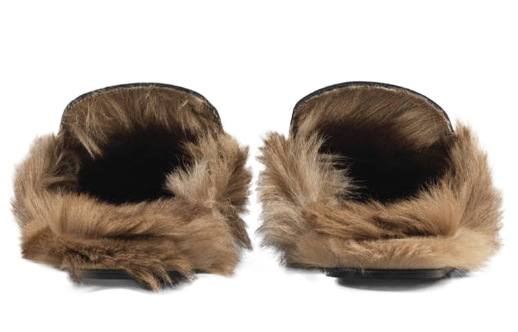 картинка Сандалии Gucci Princetown Series Wool Slipper Black 397647-DKHH0-1063 от магазина Одежда+