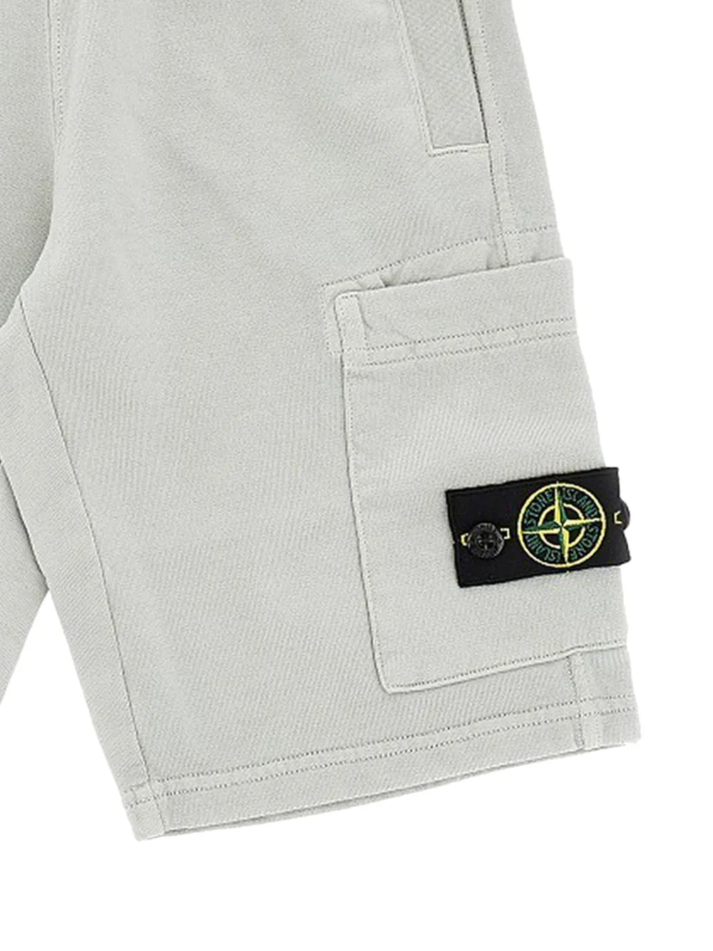 картинка Хлопковые спортивные шорты Stone Island Junior, серый от магазина Одежда+