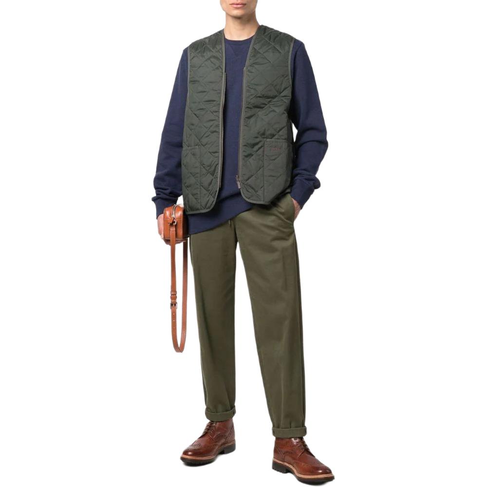 картинка Реверсивная клетчатая стеганая жилетка с молнией BARBOUR, зеленый от магазина Одежда+