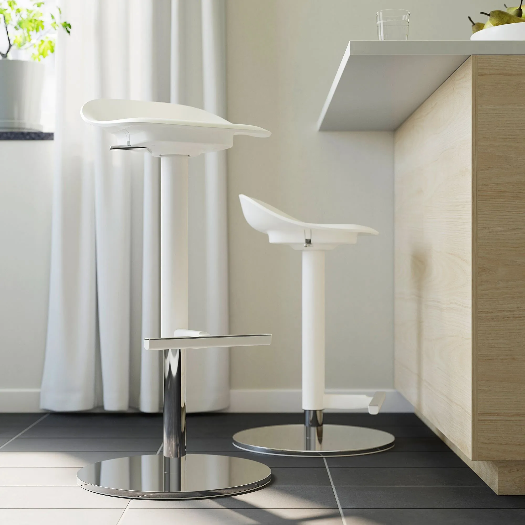картинка Барный стул, белый, 76 см, JANINGE IKEA от магазина Одежда+