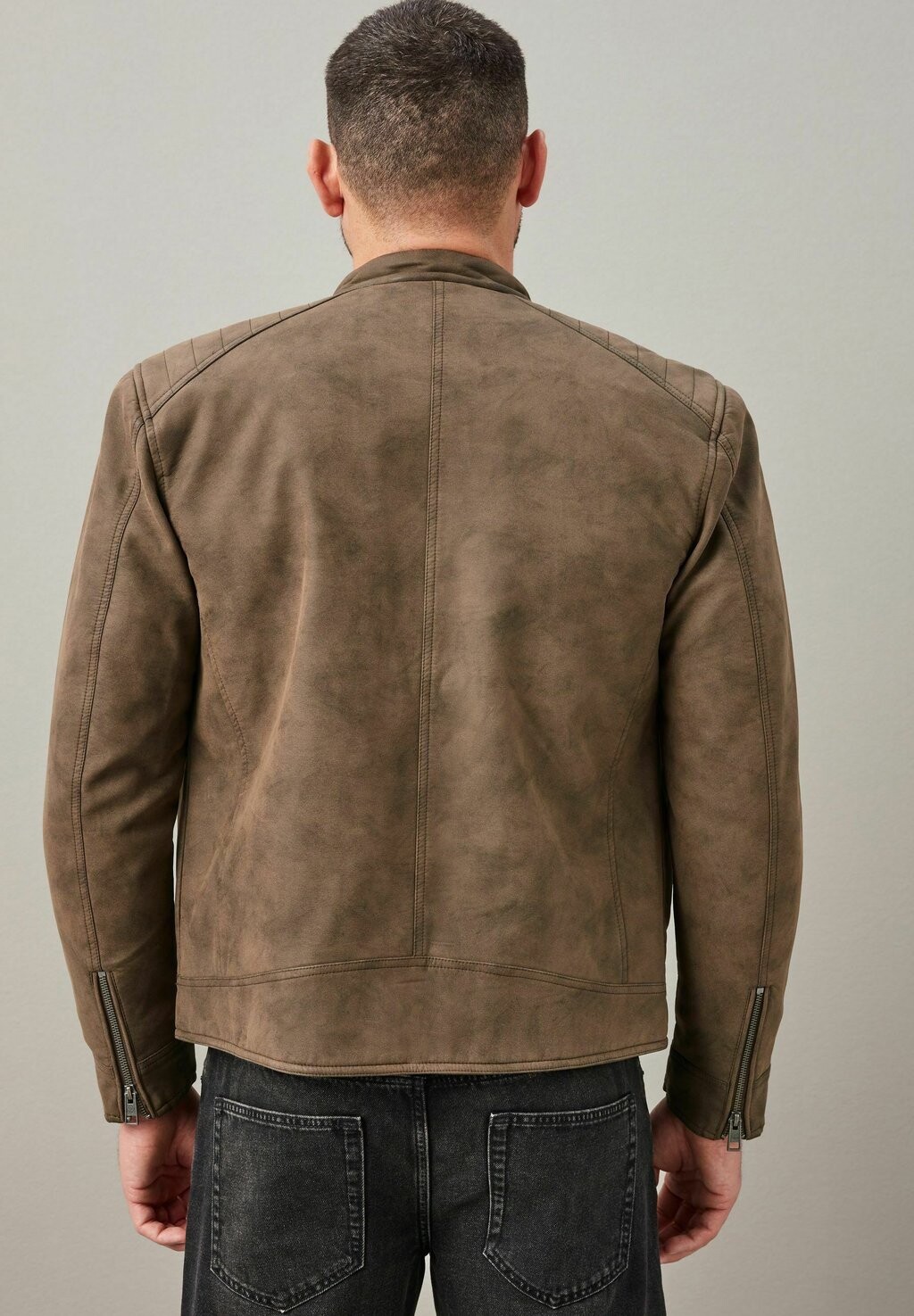 картинка Куртка из искусственной кожи REGULAR FIT Next, цвет brown от магазина Одежда+