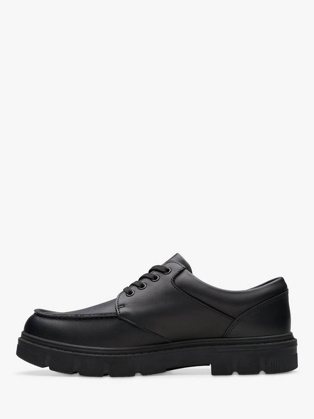 картинка Школьные дерби Clarks Lorcam Edge из кожи, черные от магазина Одежда+