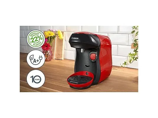картинка Капсульная кофемашина Bosch Tassimo Happy TAS103E, черный / красный от магазина Одежда+