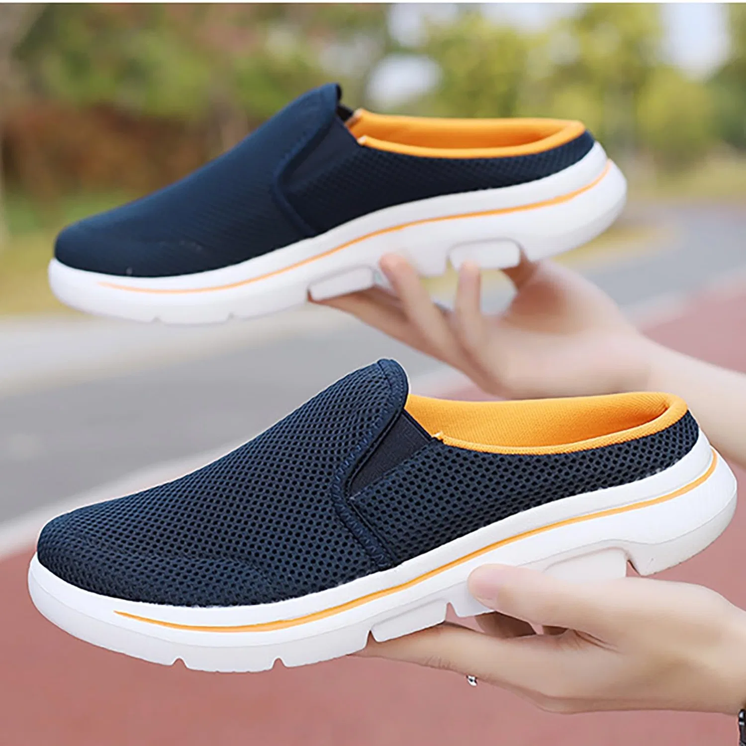 картинка Женские тапочки легкие с брендом, Dark Blue от магазина Одежда+