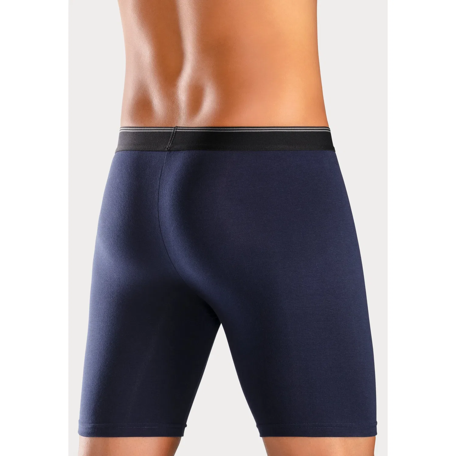картинка Мужские боксеры удлиненные Buffalo, Aquablau/Gray/Navy от магазина Одежда+