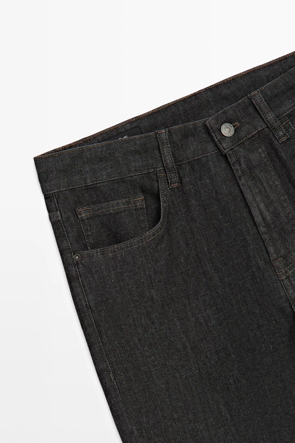картинка Джинсы Massimo Dutti Lightweight Tapered Fit, черный от магазина Одежда+