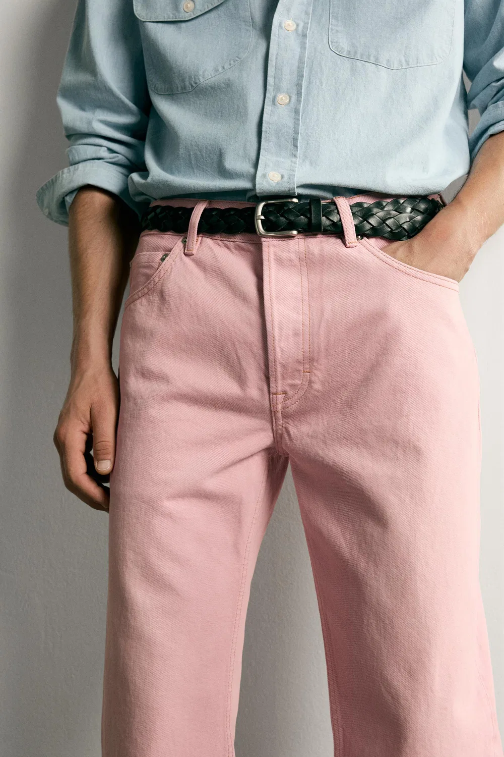 картинка Джинсы прямого кроя ZARA, Light pink от магазина Одежда+