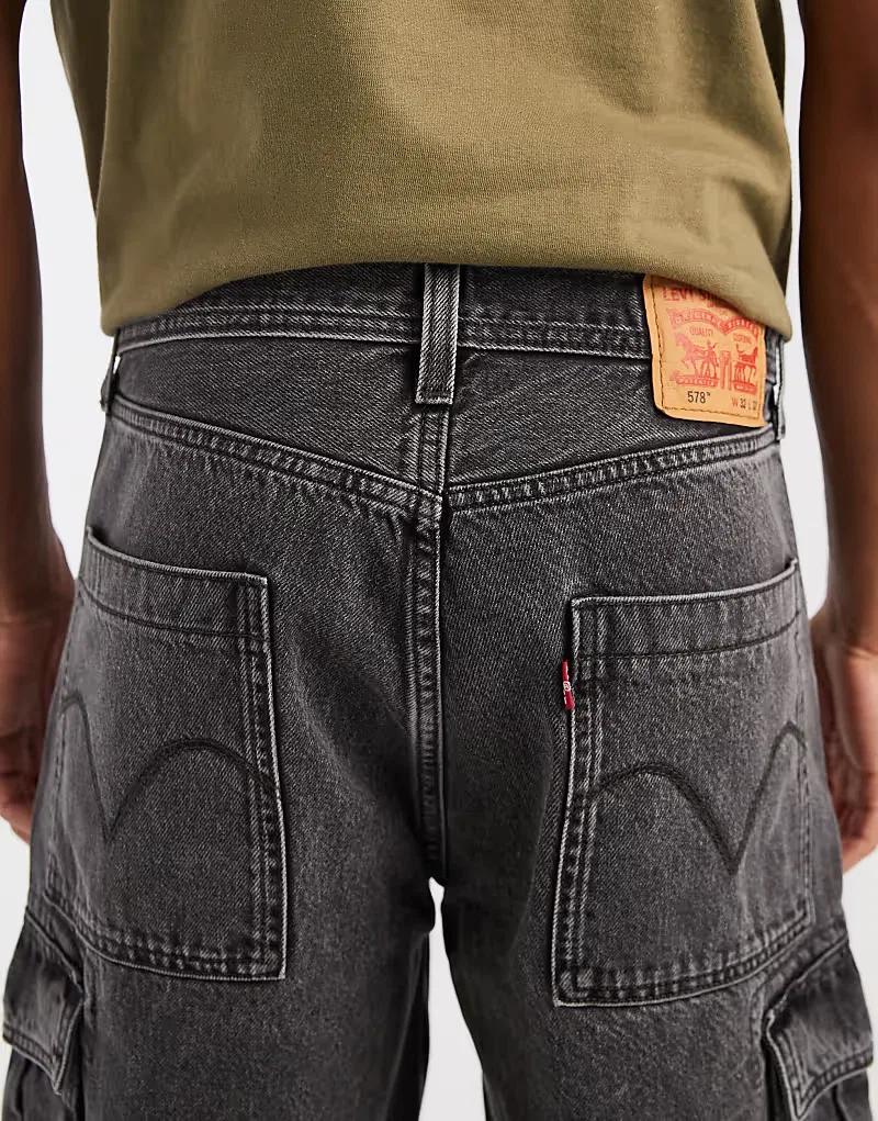 картинка Джинсы-карго Levis 578 из выстиранного денима Levi's, черный от магазина Одежда+