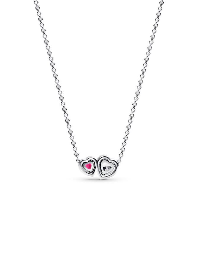 картинка Ожерелье Pandora Halo Hearts Pendant Necklace, стерлинговое серебро от магазина Одежда+