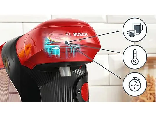 картинка Кофемашина капсульная Bosch TAS113E, красный от магазина Одежда+
