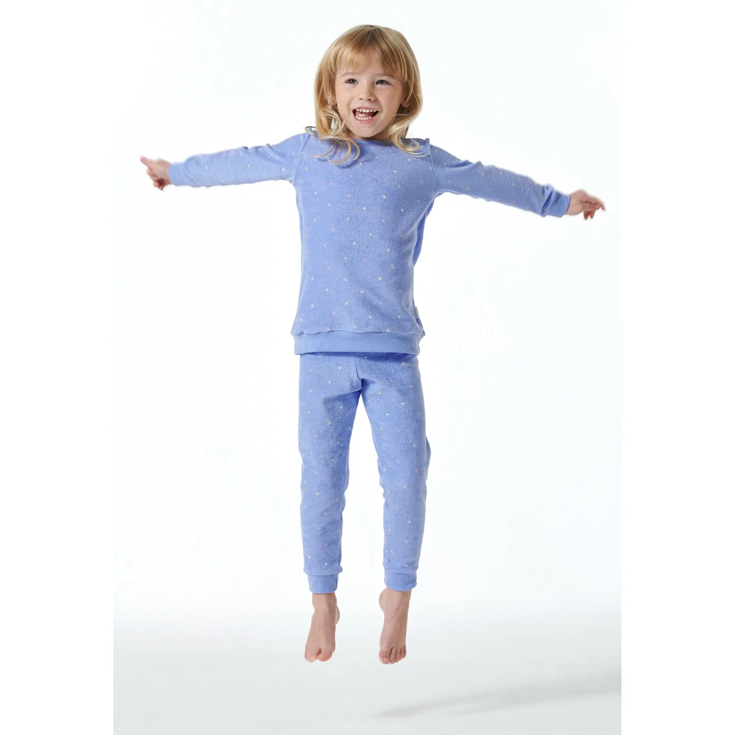 картинка Детская длинная пижама с принтом Girls World Schiesser, Lilac от магазина Одежда+