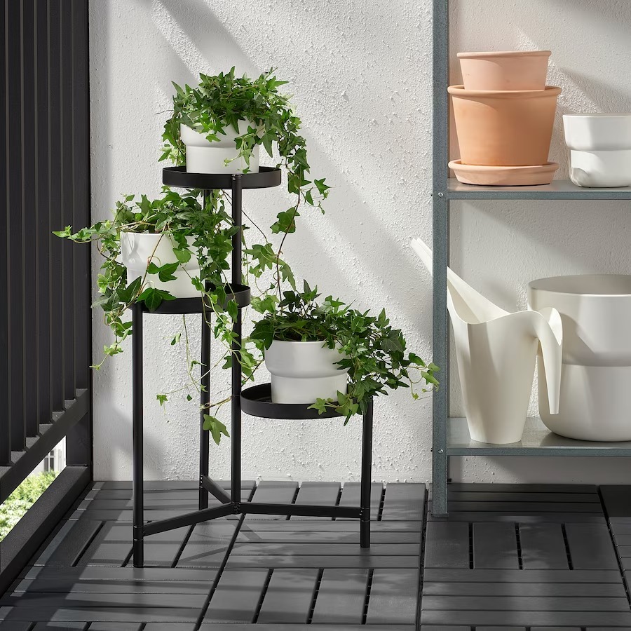 картинка Подставка для растений Ikea Olivblad, 58 см, чёрный от магазина Одежда+