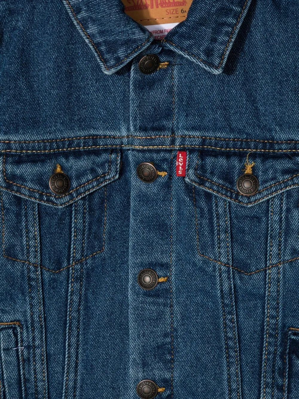 картинка Джинсовая куртка с заостренным воротником Levi's Kids, синий от магазина Одежда+
