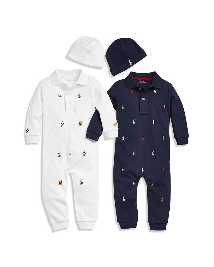 картинка Комбинезон с вышивкой для мальчиков Ralph Lauren — для малышей, белый от магазина Одежда+