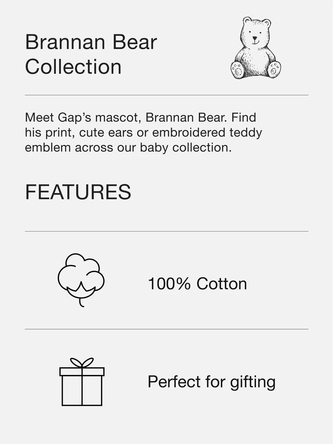 картинка Шапка-бини Bear Beanie Gap, серый от магазина Одежда+