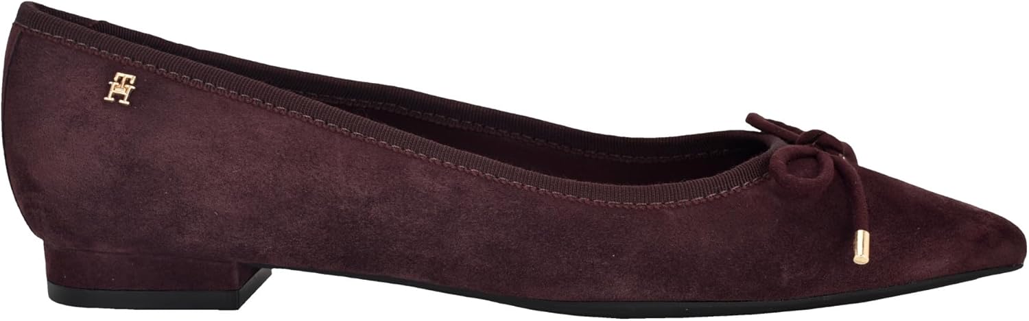 картинка Женские балетки Tommy Hilfiger Kimio, Dark Red Suede 600 от магазина Одежда+