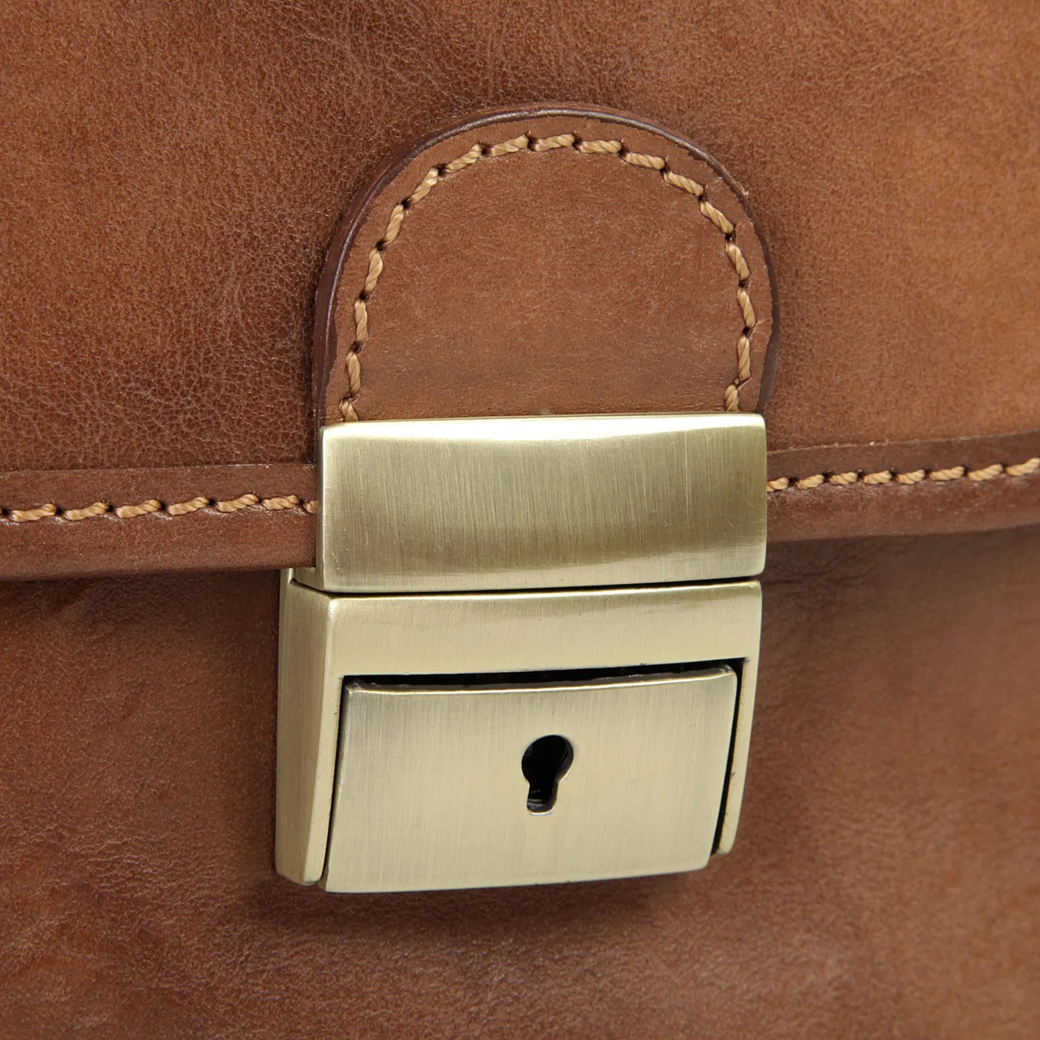 картинка Кожаный портфель с двумя отделениями Piké, Brown от магазина Одежда+