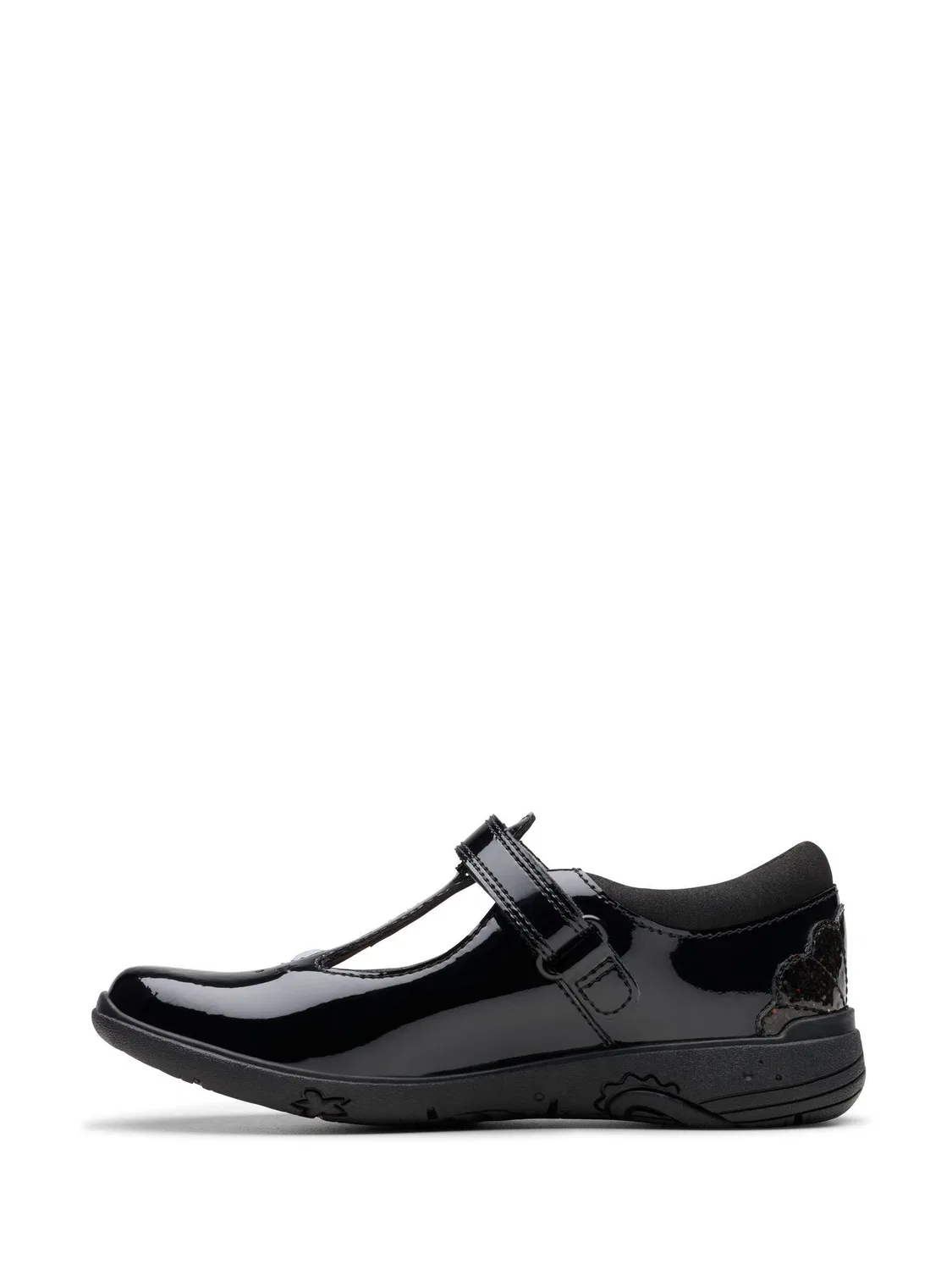 картинка Туфли школьные Clarks Relda Gem, лакированная кожа, черный от магазина Одежда+