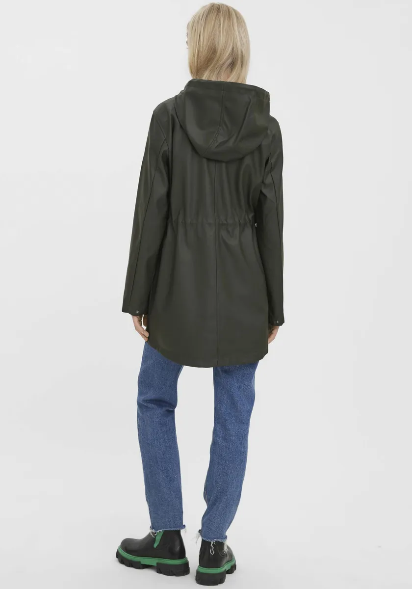 картинка Дождевик Vero Moda "VMMALOU COATED JACKET", с капюшоном, цвет Peat от магазина Одежда+