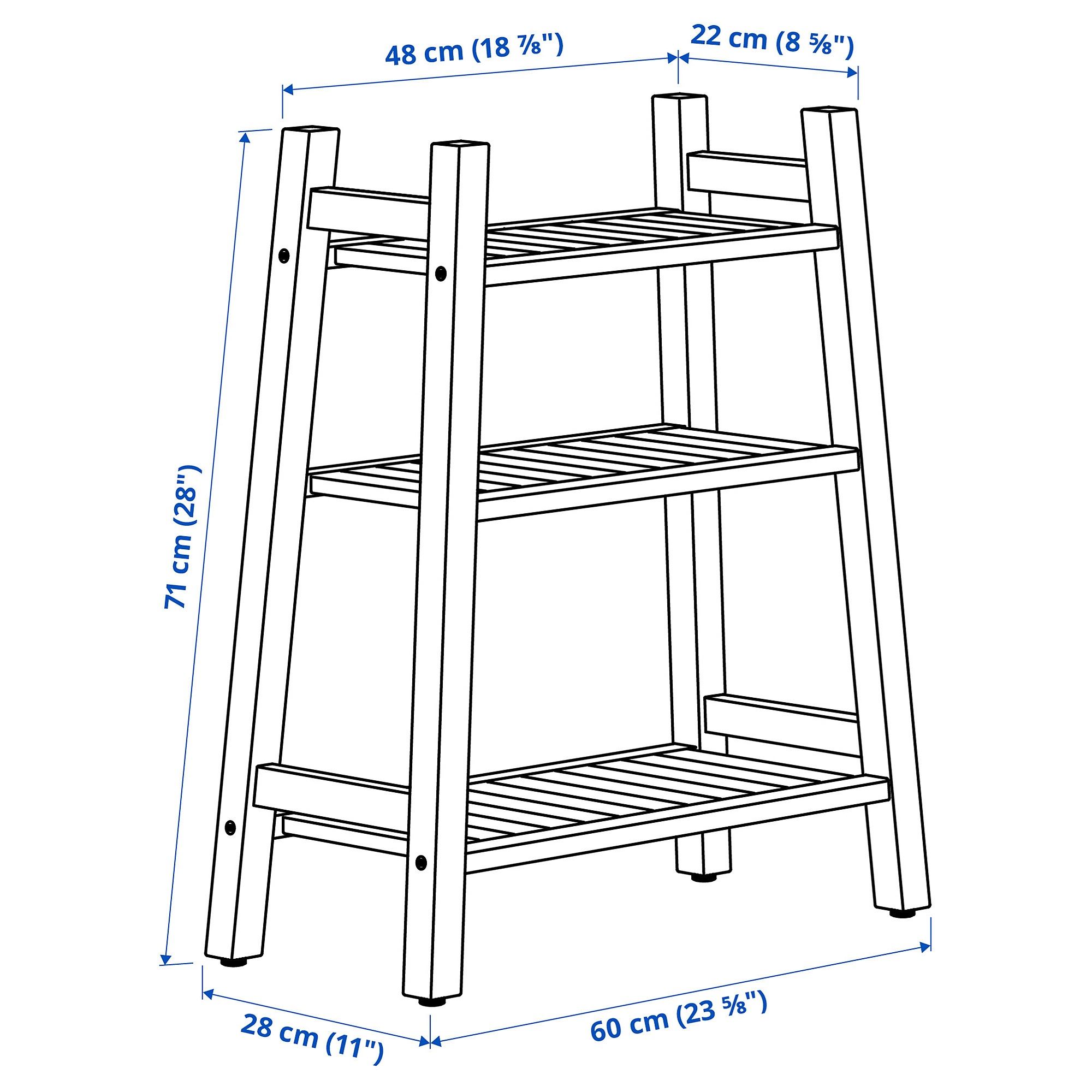 картинка Стеллаж STOREDAMM IKEA, 60x71 см, акация от магазина Одежда+