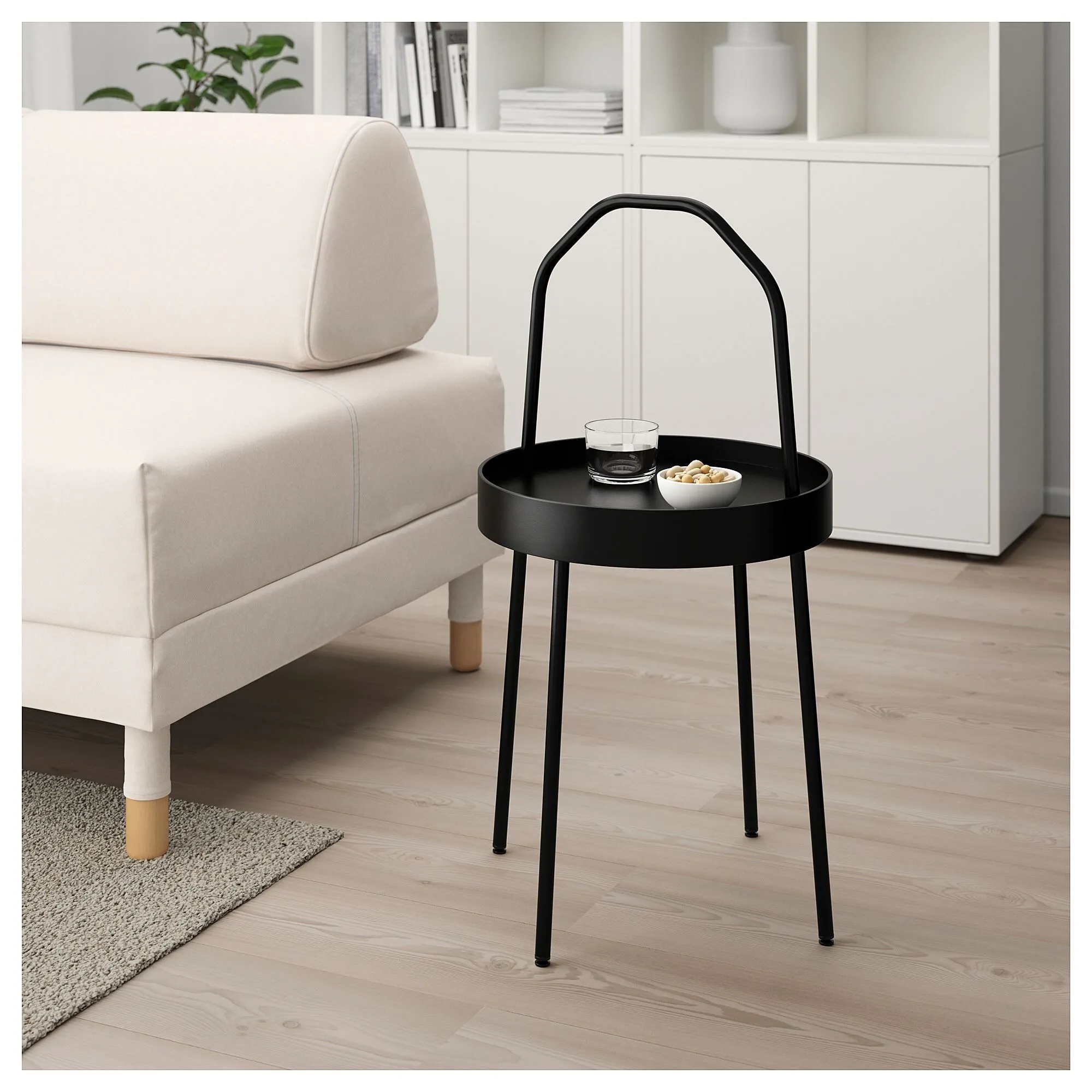 картинка Приставной столик, черный, 38 см, BURVIK IKEA от магазина Одежда+