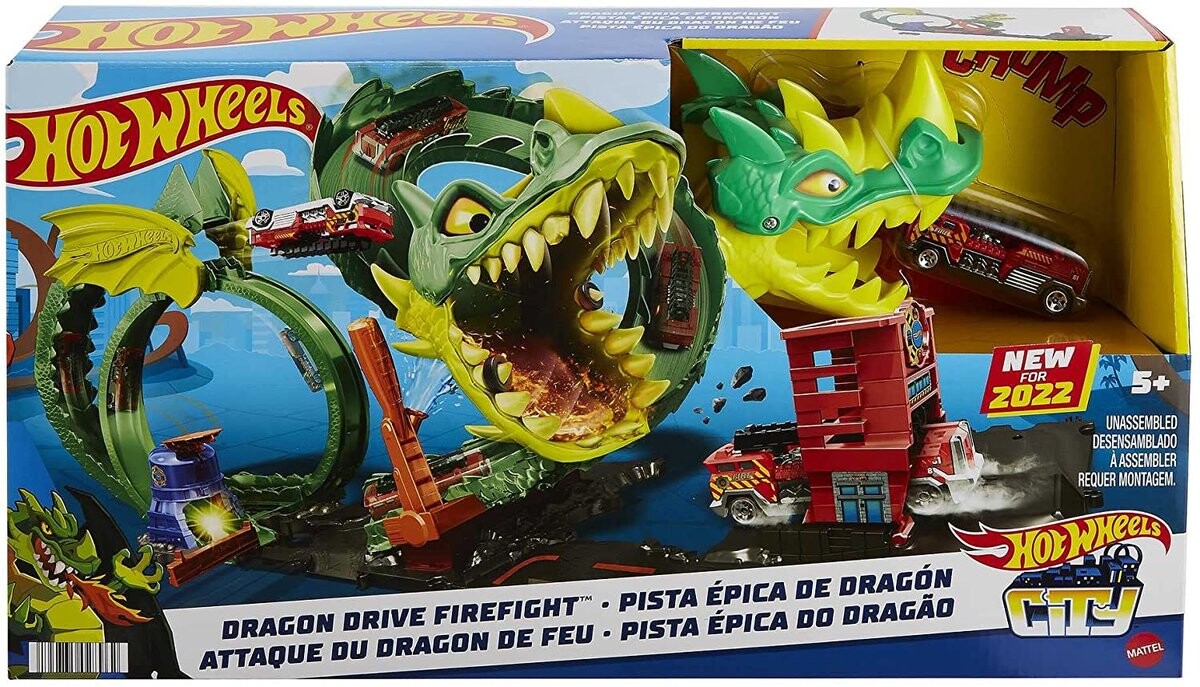 картинка Hot Wheels, City, Dragon Loop, набор треков, HDP03 от магазина Одежда+