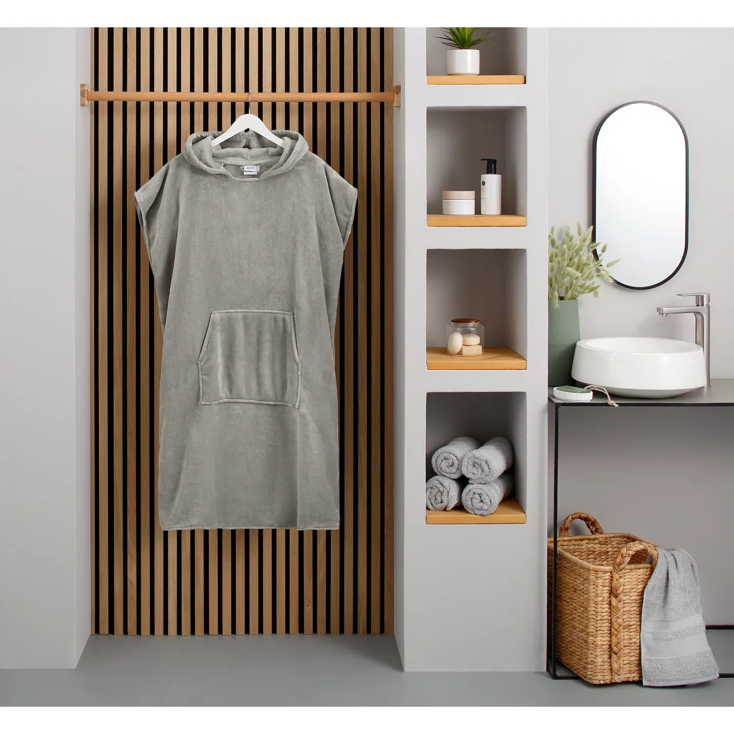 картинка Пончо для купания Miia OTTO home, Серый от магазина Одежда+