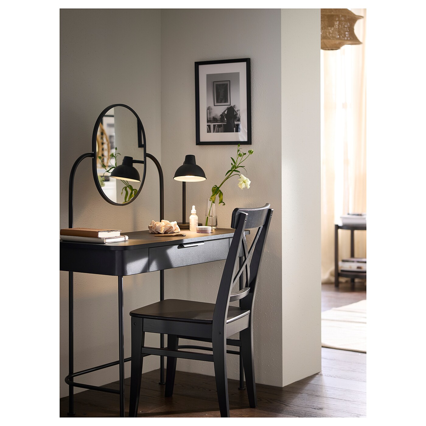 картинка Туалетный столик IKEA GRАFJАLLET, 100x42 см, антрацит от магазина Одежда+