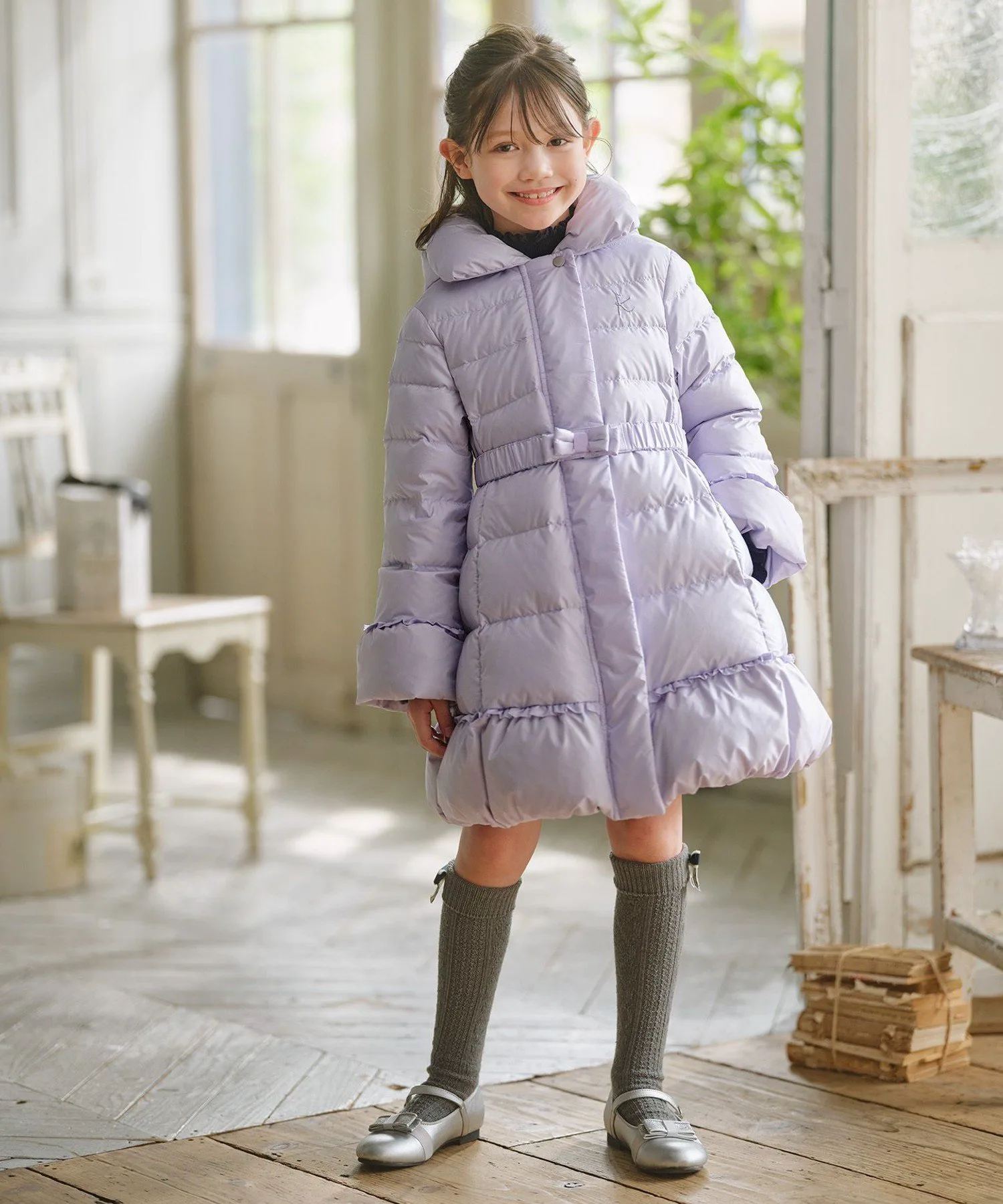 картинка Пуховик [110-140 см] Длинный вниз Kids Suite, Lavender [082] от магазина Одежда+