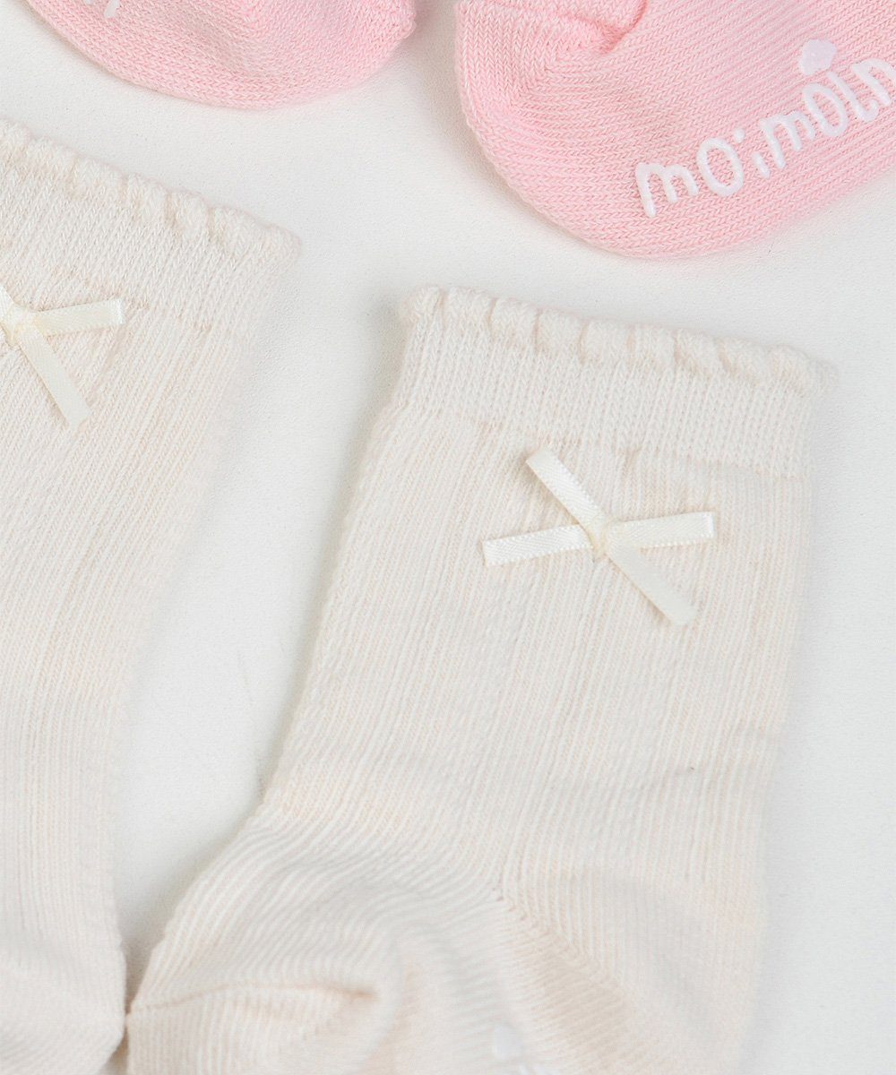 картинка Носочки с лентами для новорожденных Moimoln, Pink от магазина Одежда+