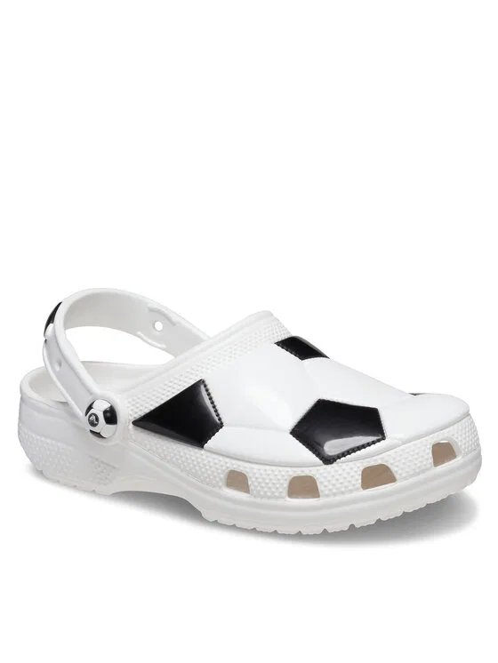 картинка Шлепанцы Classic Soccer Ball Clog T Crocs, белый от магазина Одежда+