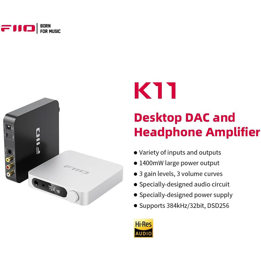 картинка FiiO K11 Desktop USB DAC and Headphone Amplifier (Black) K11B от магазина Одежда+