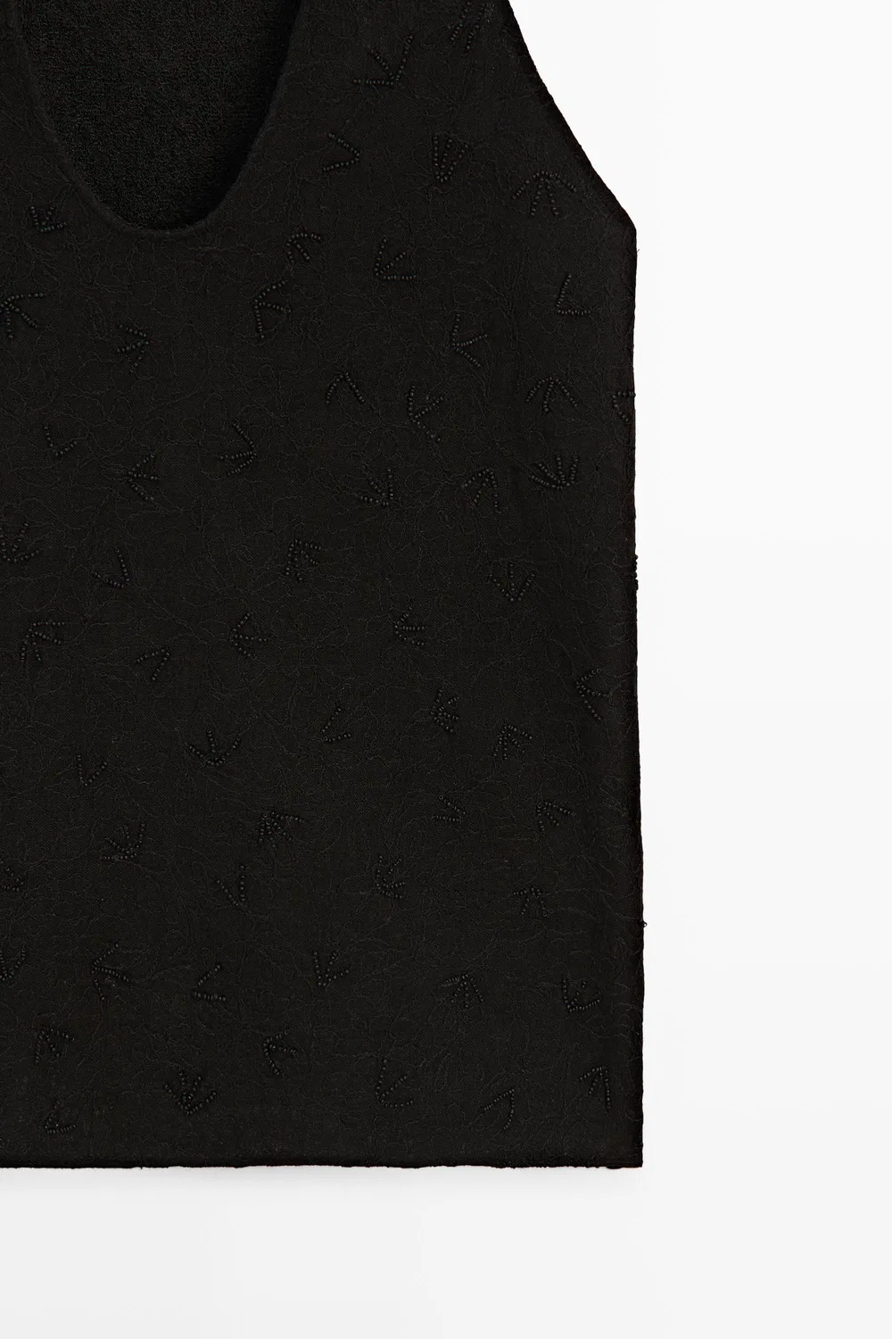 картинка Блузка Massimo Dutti, струящаяся, с вышивкой, черный от магазина Одежда+