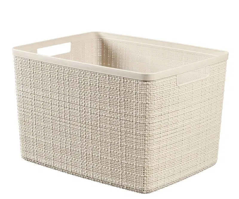 картинка Прямоугольная корзина 36x28x23 см Jute Curver, Экрю от магазина Одежда+