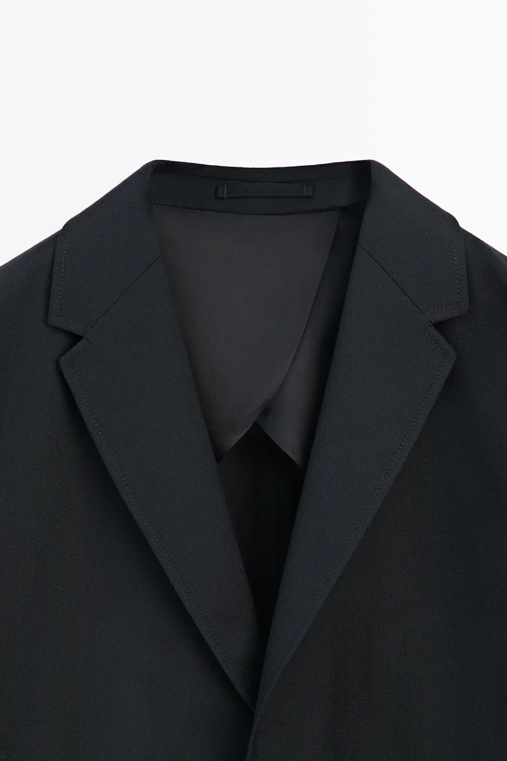 картинка Пиджак Massimo Dutti, мужской, текстурированный из холодной шерсти, темно-синий от магазина Одежда+