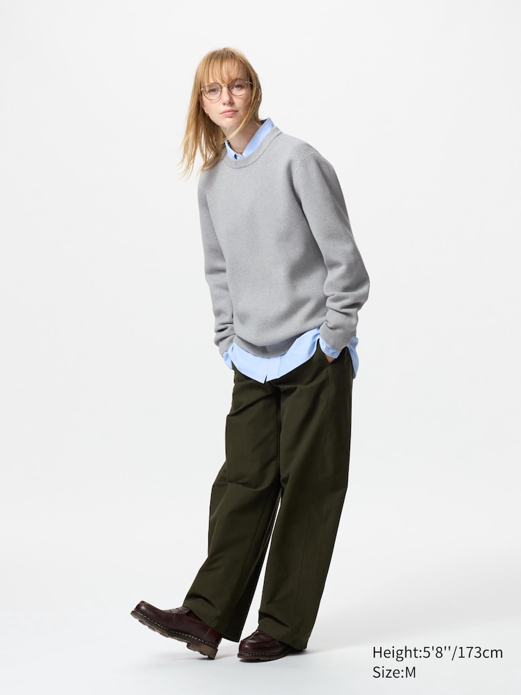 картинка Джемпер Milano Ribed с круглым вырезом Uniqlo, цвет 69 синий от магазина Одежда+
