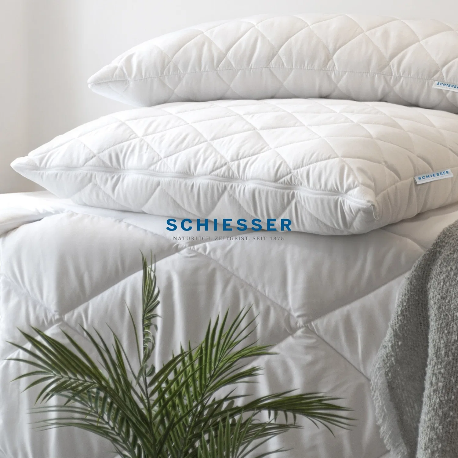 картинка Подушка с регулировкой высоты наполнения Hygge Schiesser, Белый от магазина Одежда+