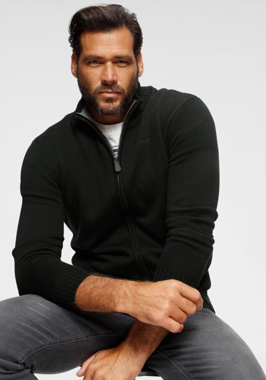 картинка Вязаный кардиган Man's World Knit Cardigan, черный от магазина Одежда+