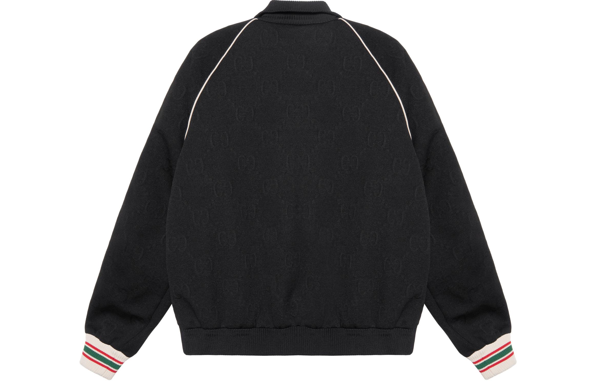 картинка Куртка Gucci GG Jacquard Jersey Zip, черный от магазина Одежда+