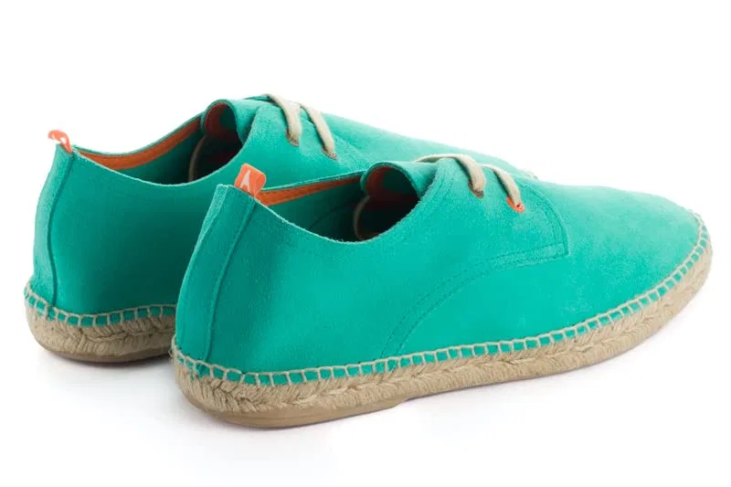 картинка Мужские эспадрильи с кожаным верхом Blucher ABARCA, Turquoise от магазина Одежда+