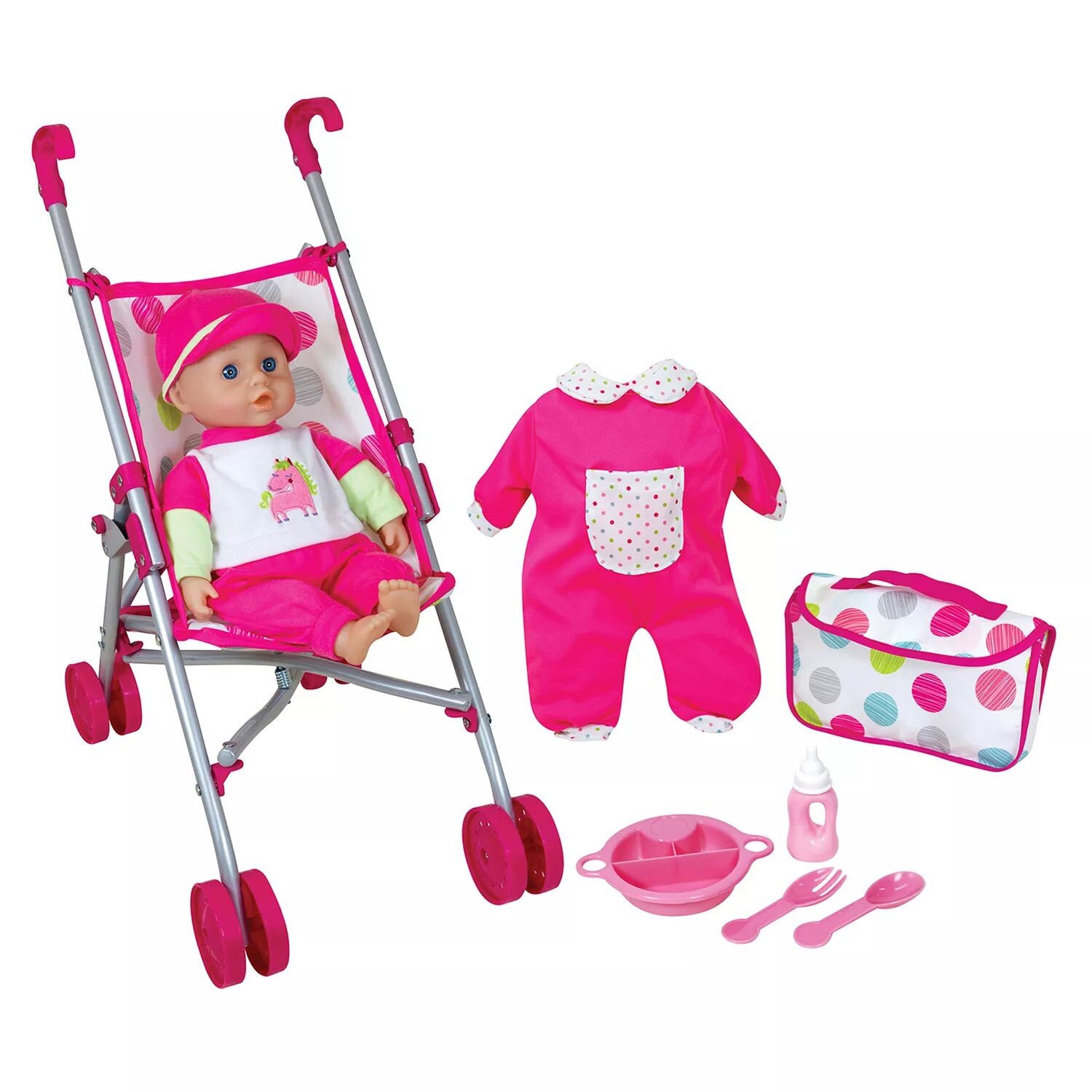картинка Комплект коляски Lissi Dolls с зонтиком Lissi от магазина Одежда+