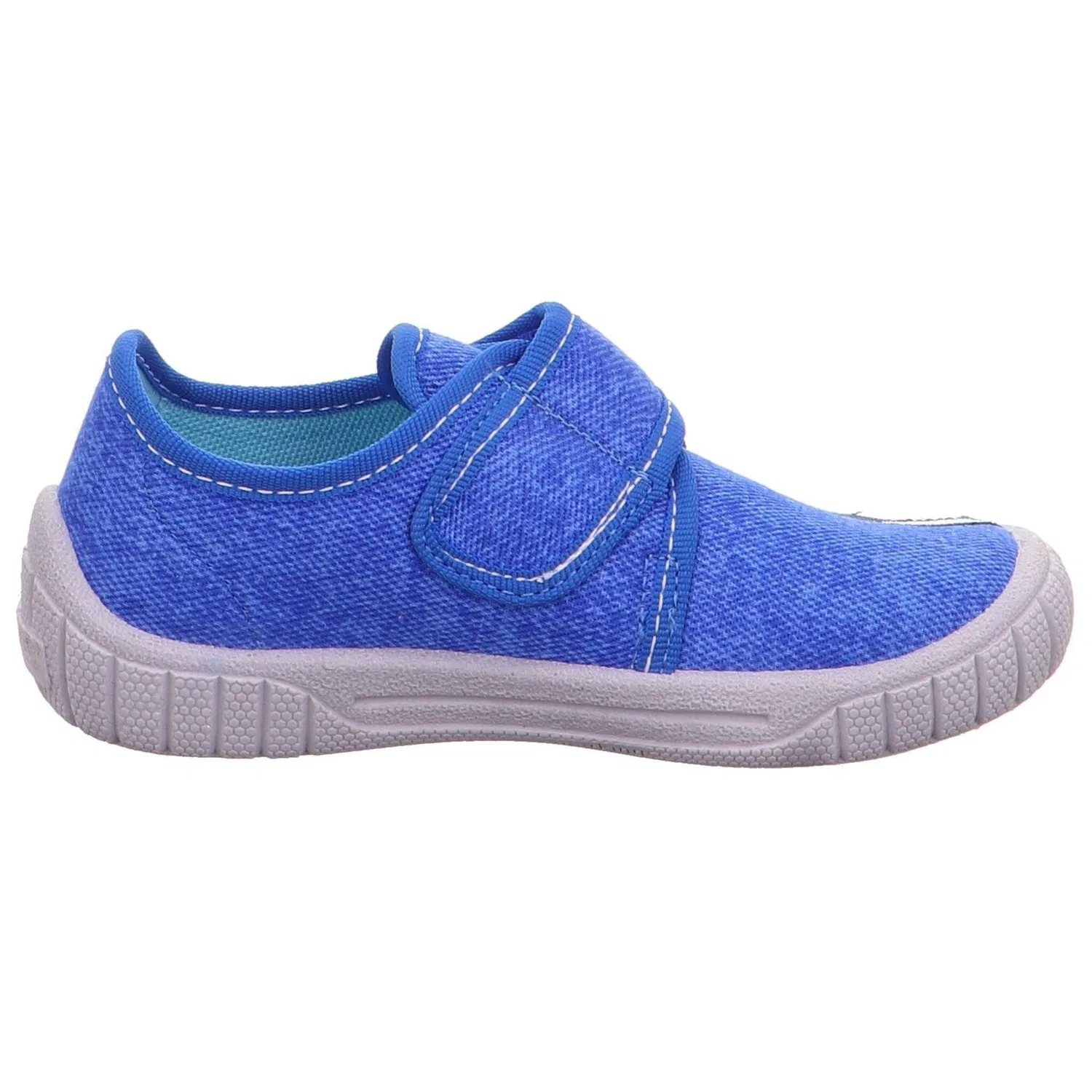 картинка Детские текстильные тапочки с футбольной вышивкой Superfit, Blue/White от магазина Одежда+