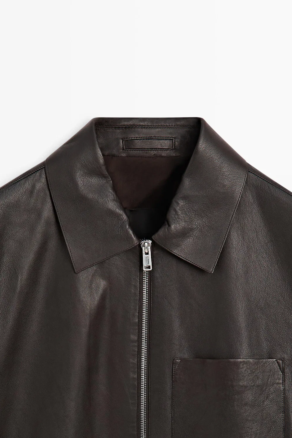 картинка Куртка Massimo Dutti Nappa Leather With Pocket, коричневый от магазина Одежда+